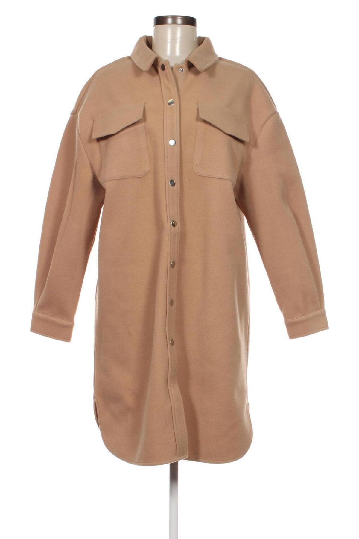 Дамско палто ONLY, Размер XS, Цвят Бежов, Цена 43,70 лв.