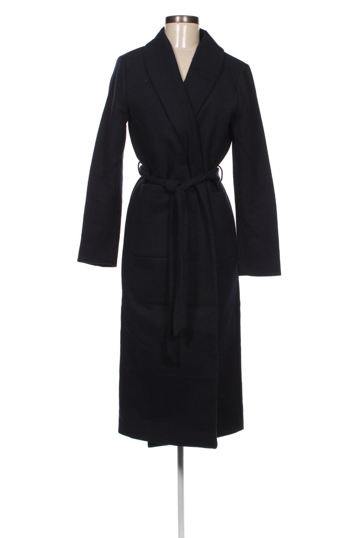 Γυναικείο παλτό Pieces, Μέγεθος M, Χρώμα Μπλέ, Τιμή 25,46 €