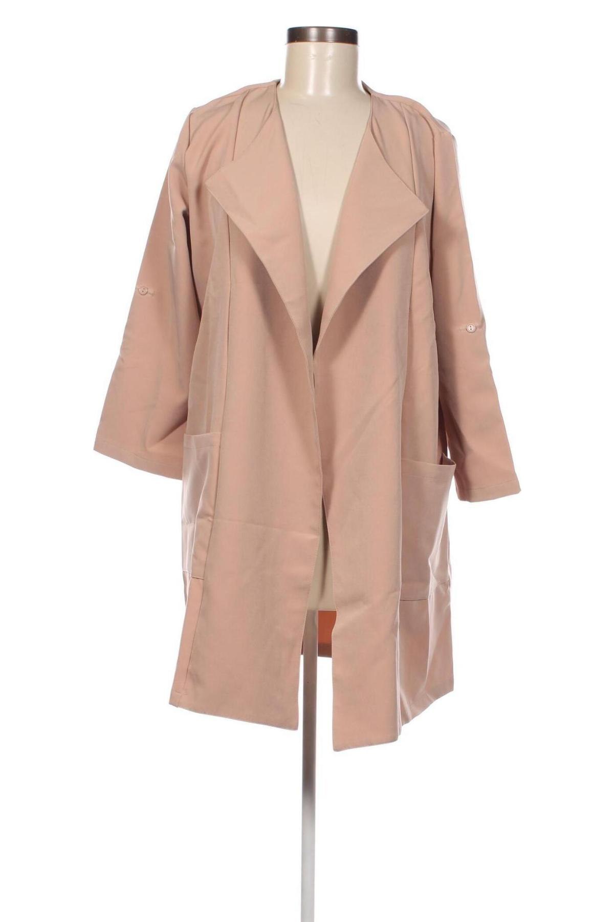 Γυναικείο παλτό Pieces, Μέγεθος M, Χρώμα Καφέ, Τιμή 15,67 €