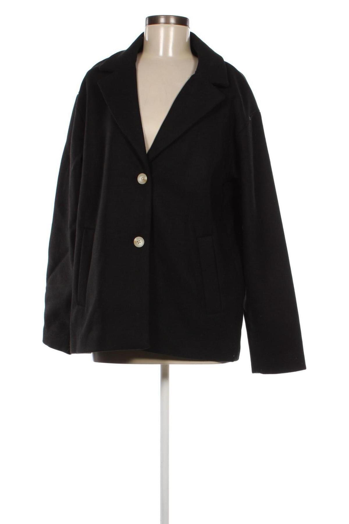 Дамско палто Pieces, Размер XL, Цвят Черен, Цена 59,95 лв.