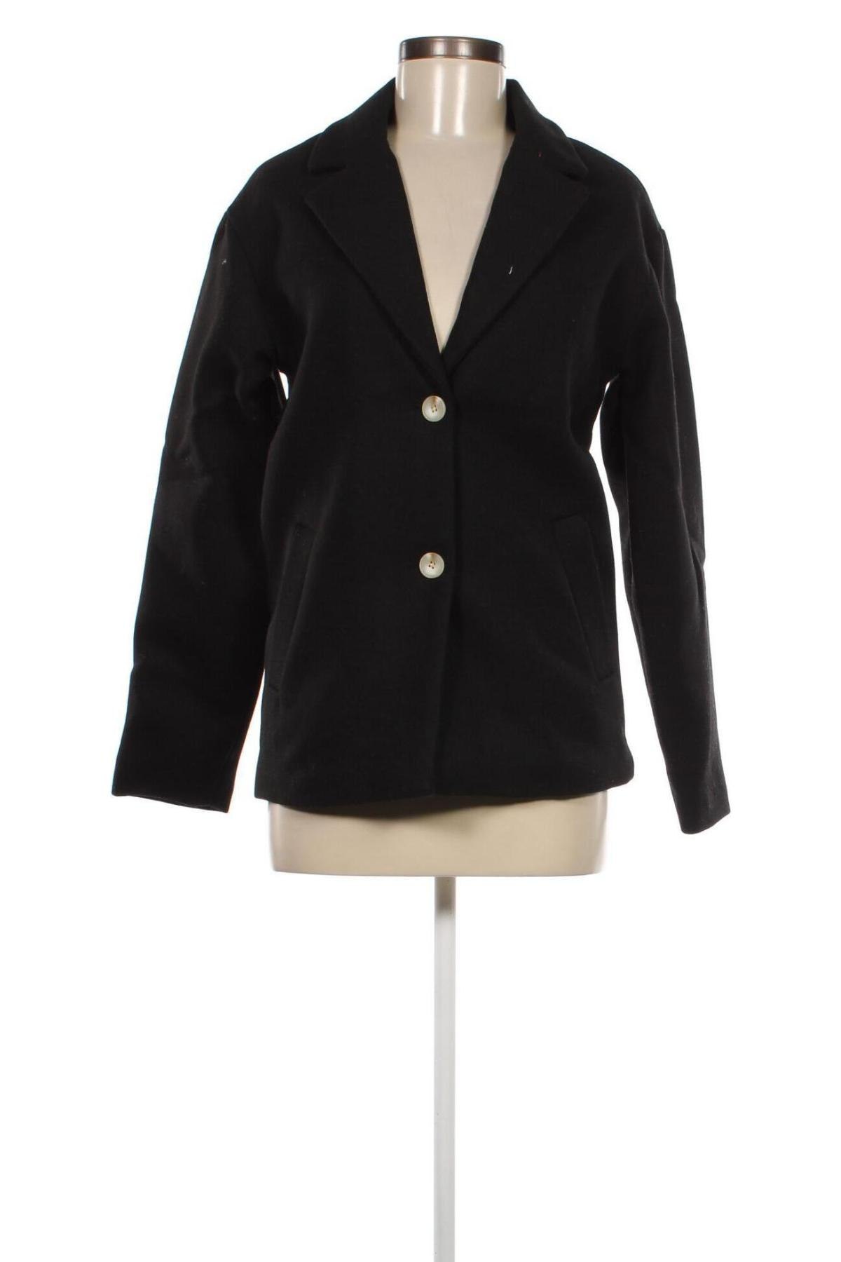 Дамско палто Pieces, Размер XS, Цвят Черен, Цена 59,95 лв.