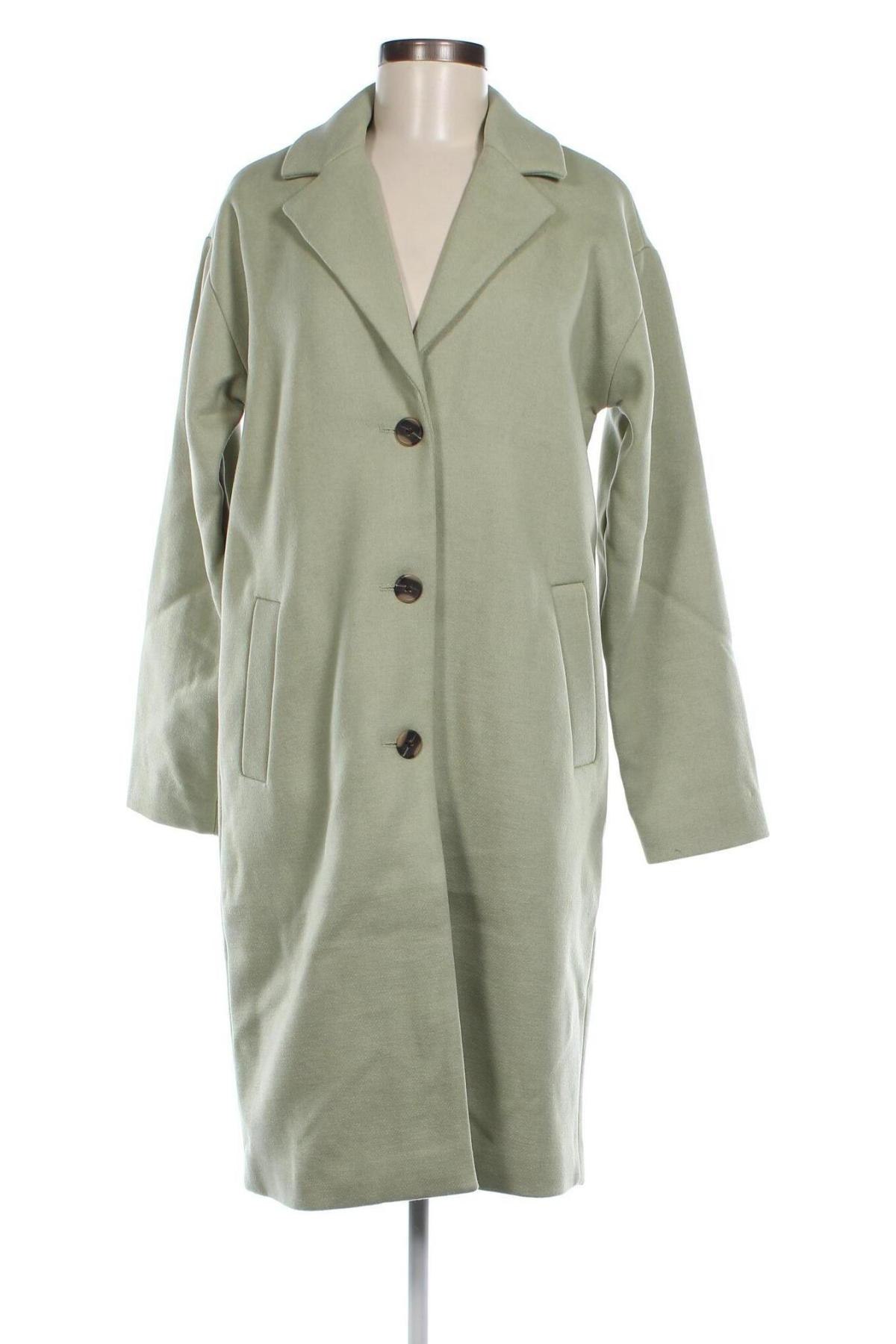 Дамско палто Pieces, Размер M, Цвят Зелен, Цена 58,86 лв.