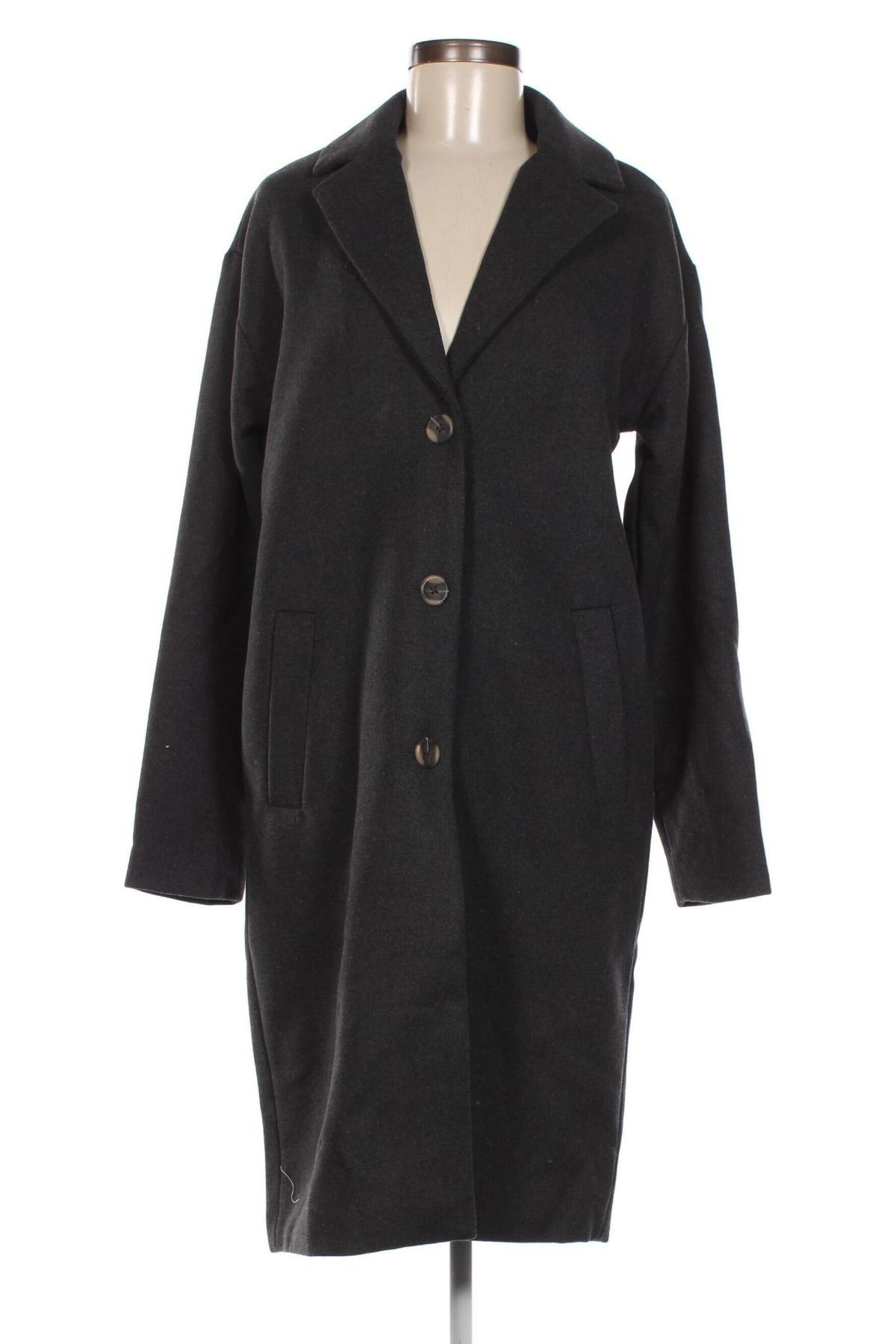 Дамско палто Pieces, Размер M, Цвят Сив, Цена 58,86 лв.