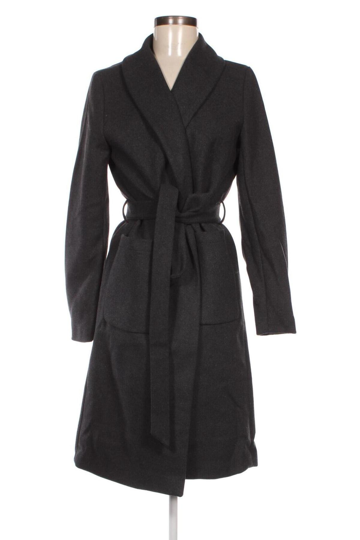 Γυναικείο παλτό Pieces, Μέγεθος M, Χρώμα Γκρί, Τιμή 26,41 €