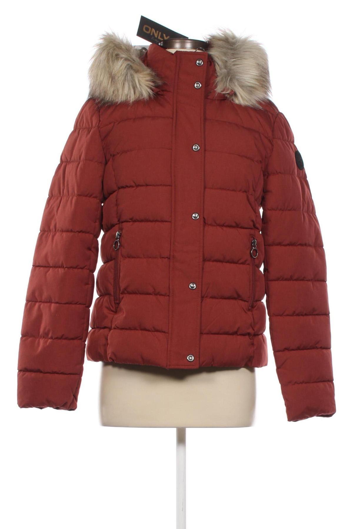 Γυναικείο μπουφάν ONLY, Μέγεθος M, Χρώμα Κόκκινο, Τιμή 22,83 €