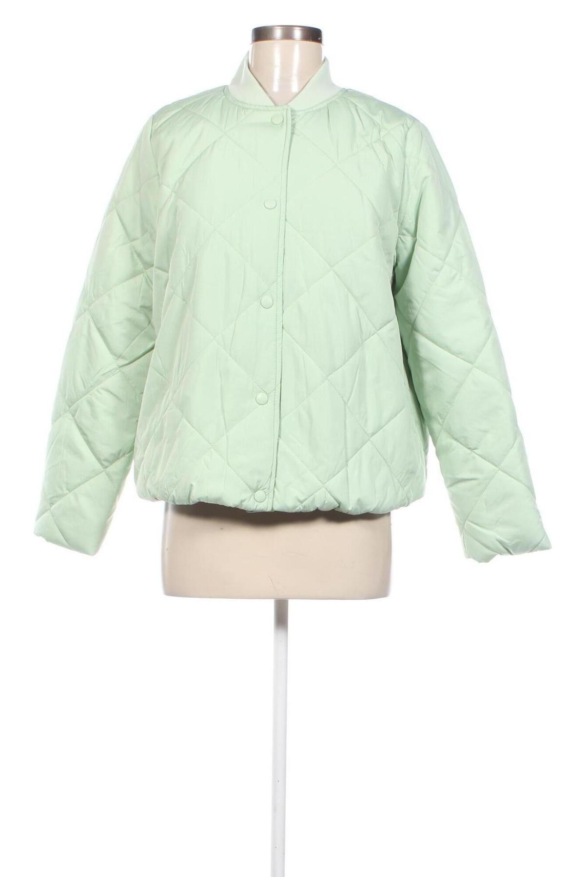 Γυναικείο μπουφάν Pieces, Μέγεθος M, Χρώμα Πράσινο, Τιμή 10,14 €