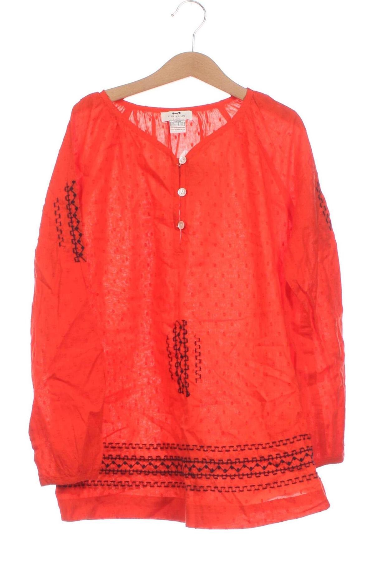 Kinder Shirt Cyrillus, Größe 12-13y/ 158-164 cm, Farbe Rot, Preis 4,45 €