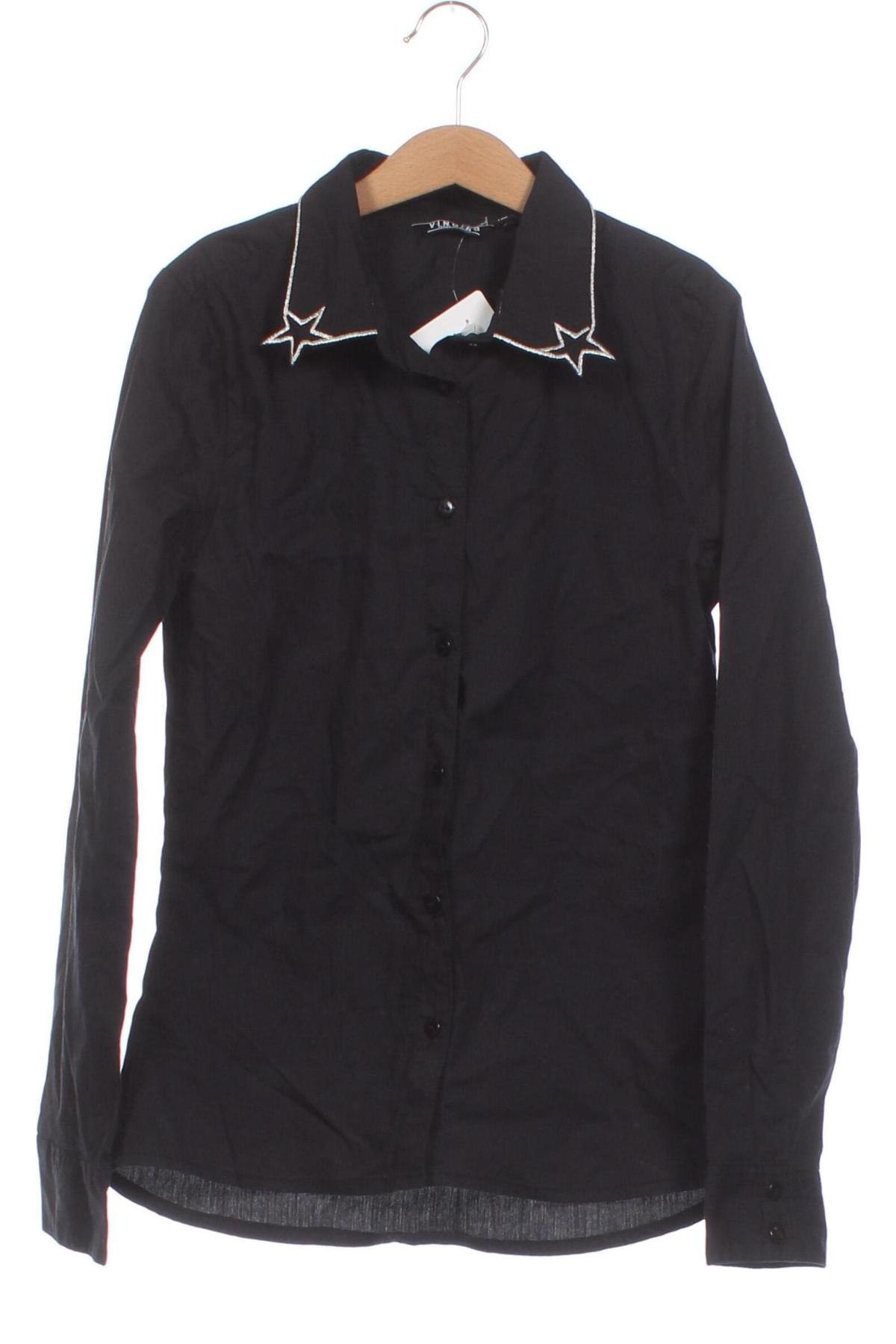 Παιδικό πουκάμισο Vingino, Μέγεθος 11-12y/ 152-158 εκ., Χρώμα Μαύρο, Τιμή 2,23 €