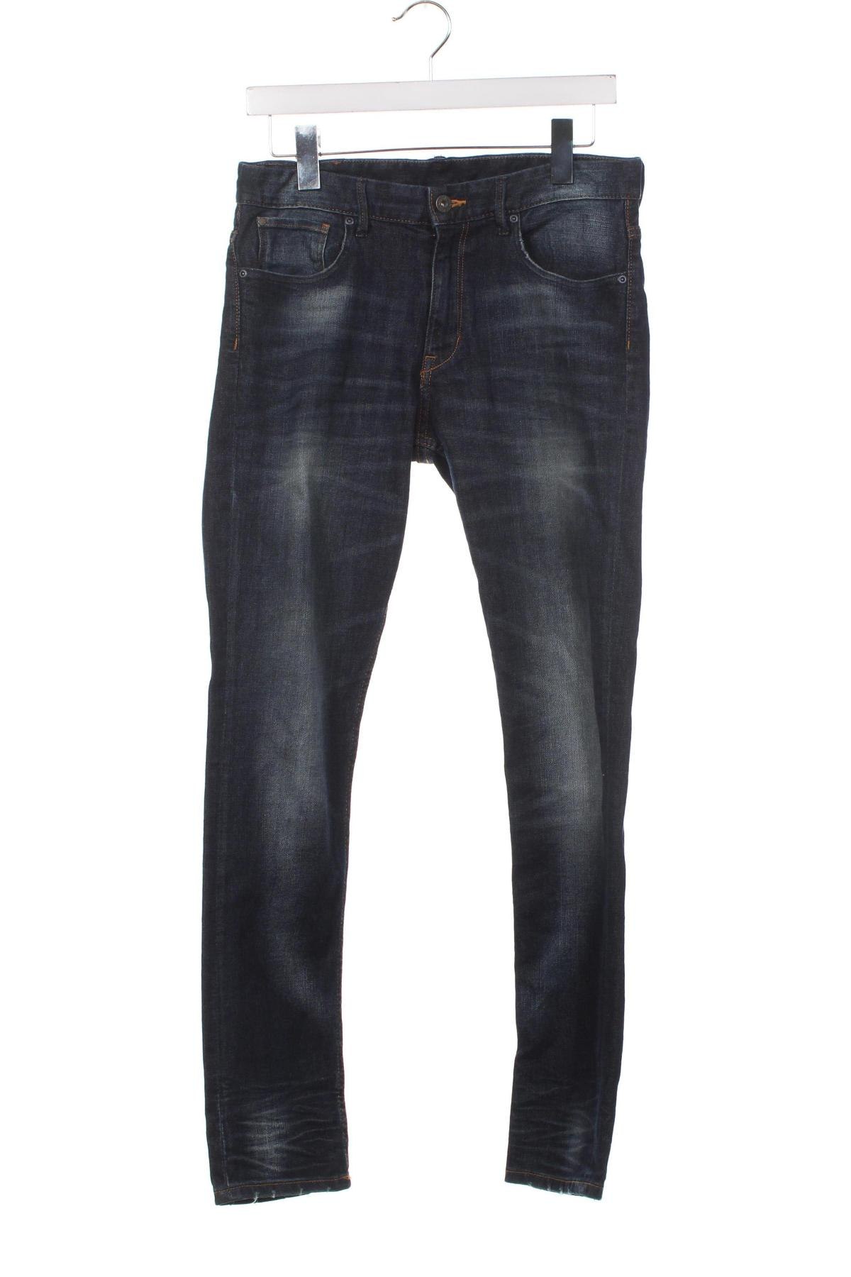 Dziecięce jeansy H&M, Rozmiar 13-14y/ 164-168 cm, Kolor Niebieski, Cena 26,61 zł