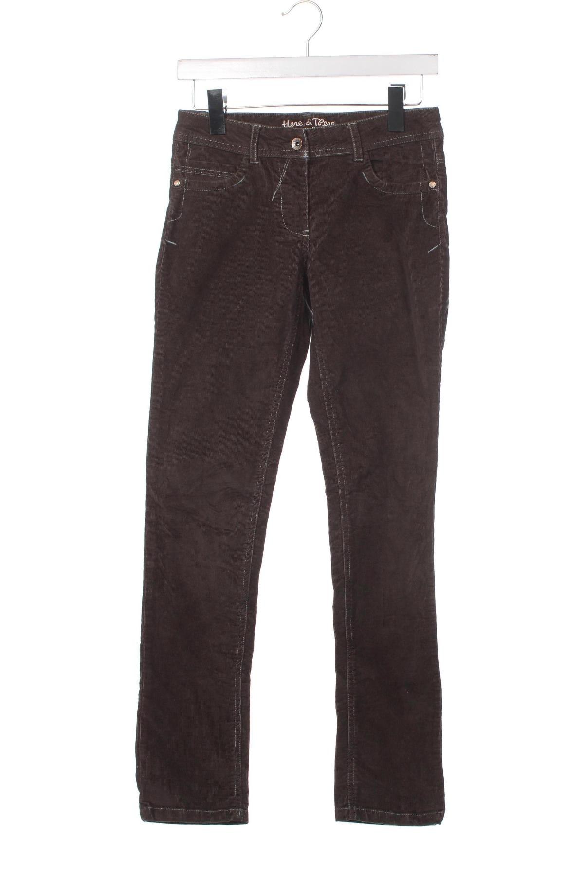 Pantaloni de catifea reiată, pentru copii Here+There, Mărime 11-12y/ 152-158 cm, Culoare Gri, Preț 20,39 Lei