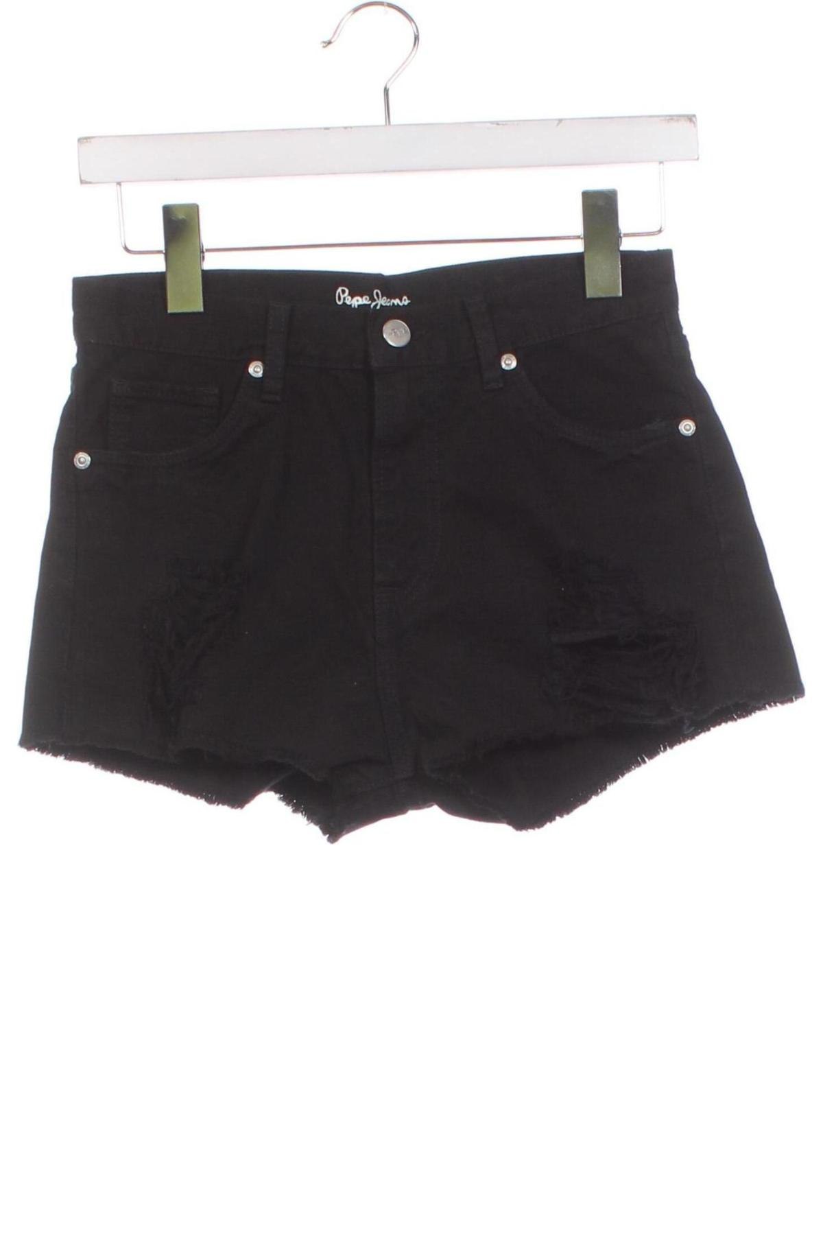 Παιδικό κοντό παντελόνι Pepe Jeans, Μέγεθος 7-8y/ 128-134 εκ., Χρώμα Μαύρο, Τιμή 9,43 €
