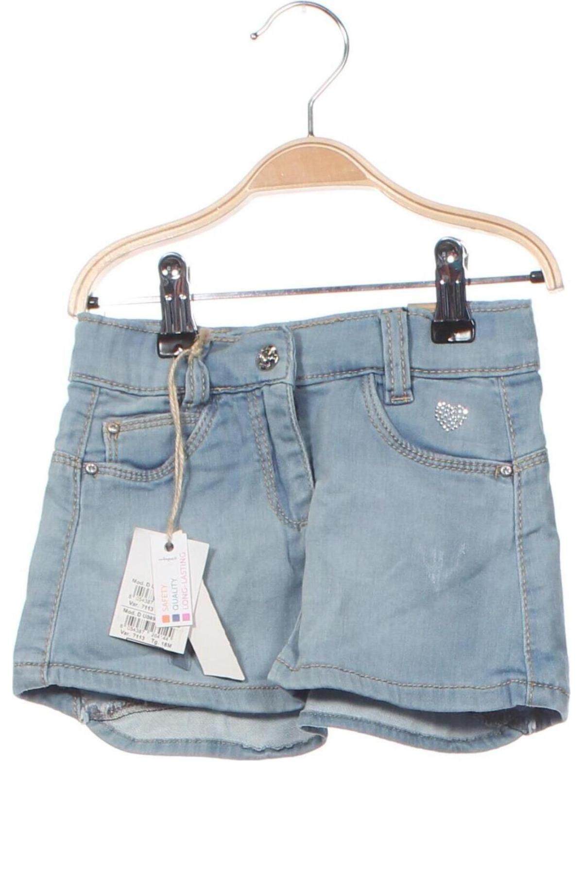 Pantaloni scurți pentru copii Sarabanda, Mărime 12-18m/ 80-86 cm, Culoare Albastru, Preț 181,58 Lei