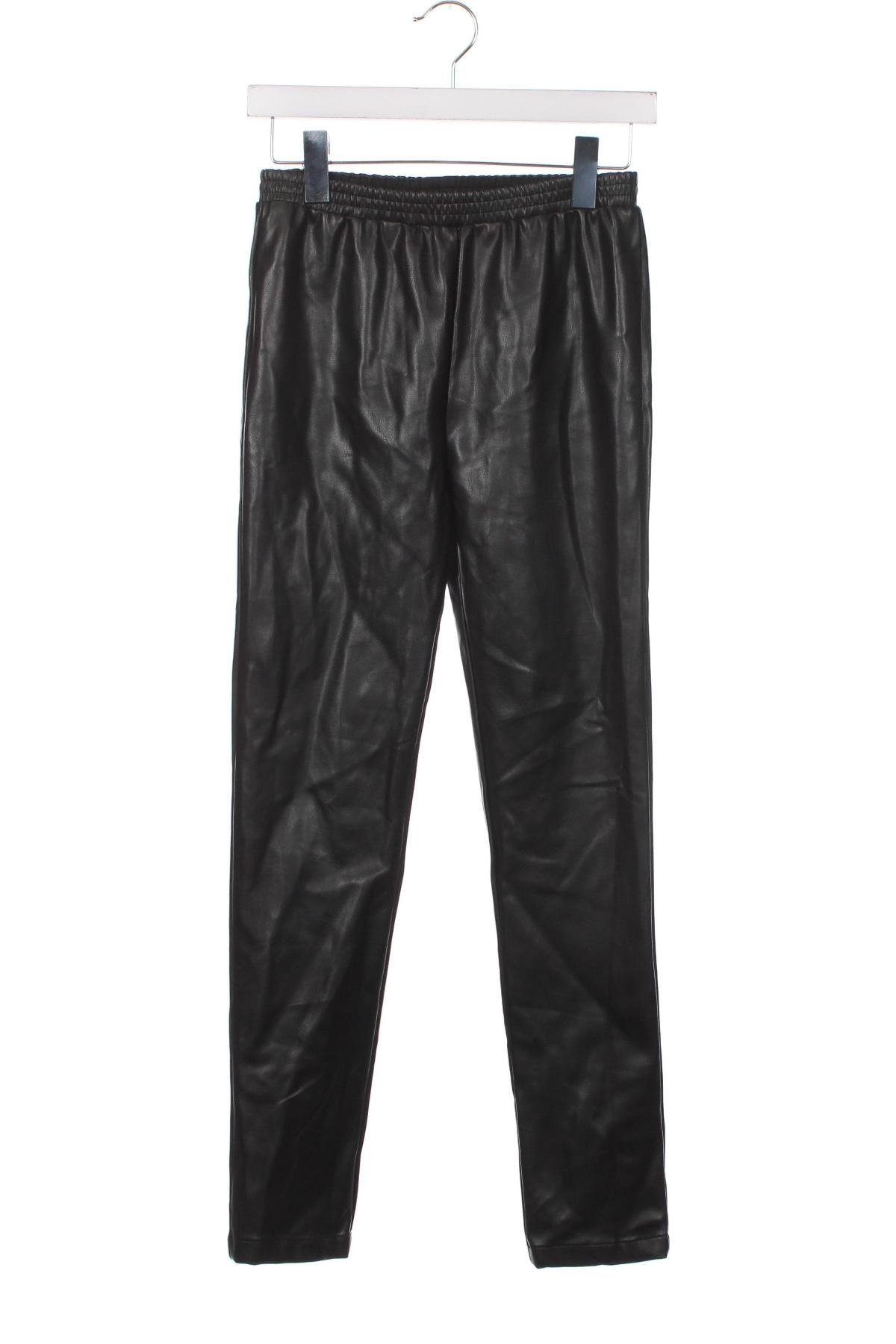 Pantaloni din piele, de copii Petit, Mărime 13-14y/ 164-168 cm, Culoare Negru, Preț 31,78 Lei