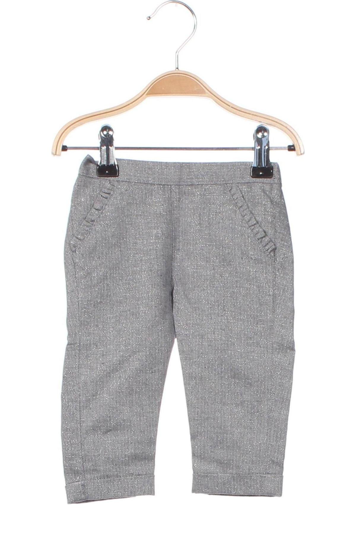 Pantaloni pentru copii United Colors Of Benetton, Mărime 6-9m/ 68-74 cm, Culoare Argintiu, Preț 234,21 Lei