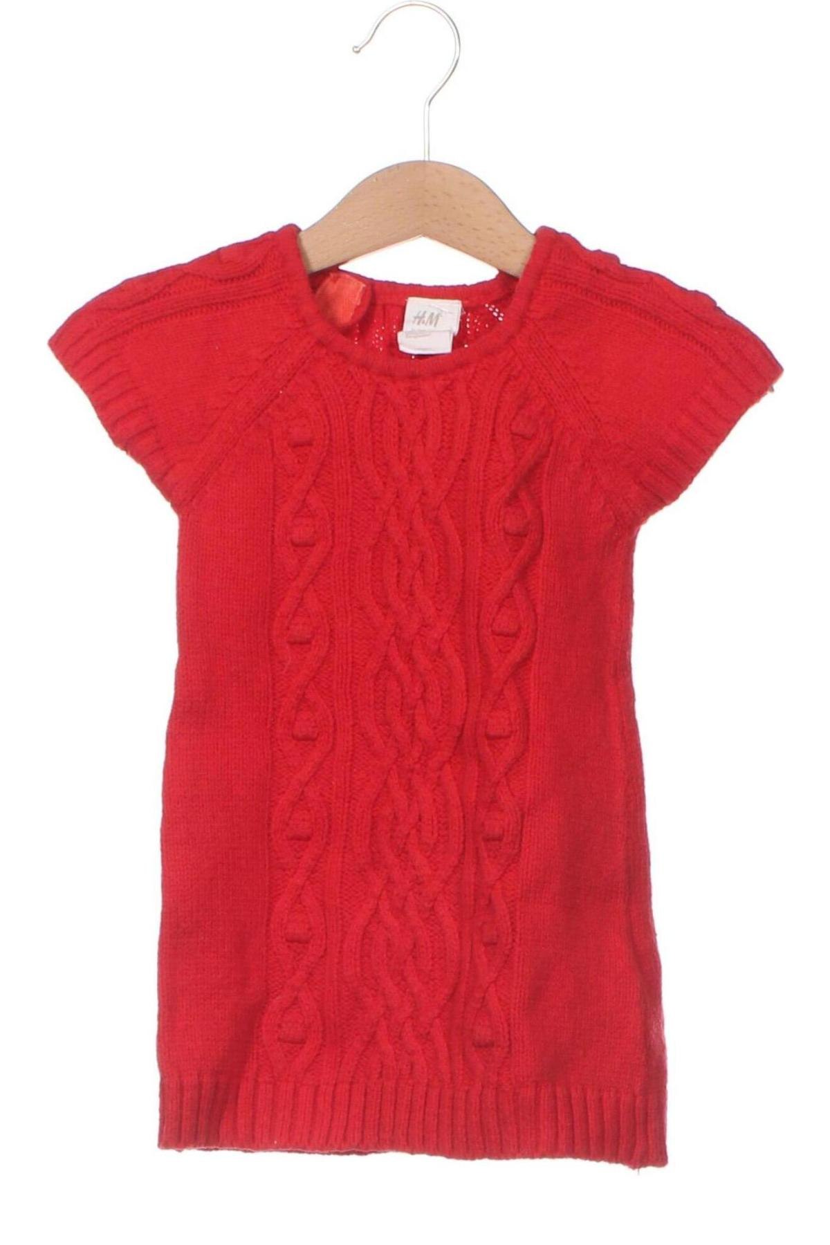 Dziecięcy sweter H&M, Rozmiar 3-6m/ 62-68 cm, Kolor Czerwony, Cena 8,70 zł