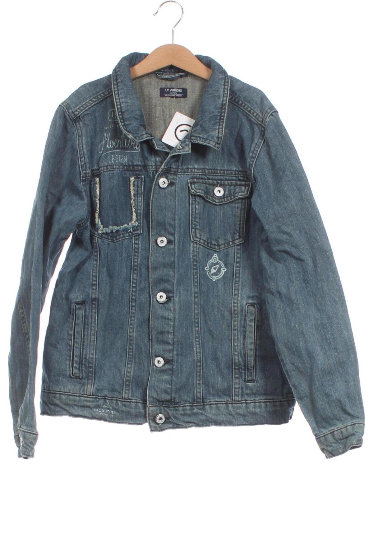 Detská džínsová bunda  LC Waikiki, Veľkosť 11-12y/ 152-158 cm, Farba Modrá, Cena  19,95 €