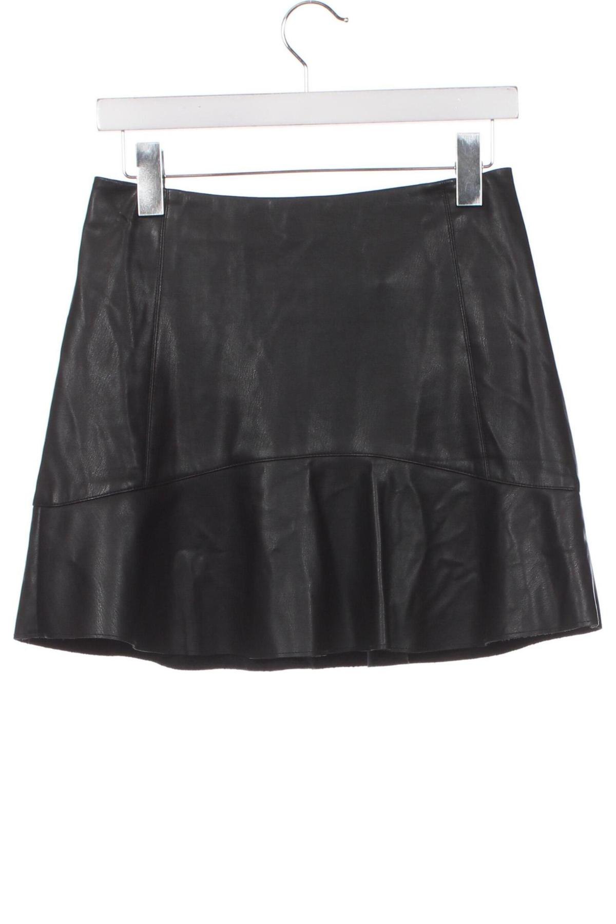 Δερμάτινη φούστα Mango, Μέγεθος XS, Χρώμα Μαύρο, Τιμή 14,85 €