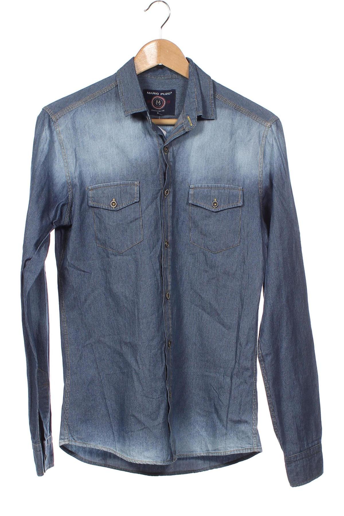 Ανδρικό πουκάμισο, Μέγεθος S, Χρώμα Μπλέ, Τιμή 4,84 €