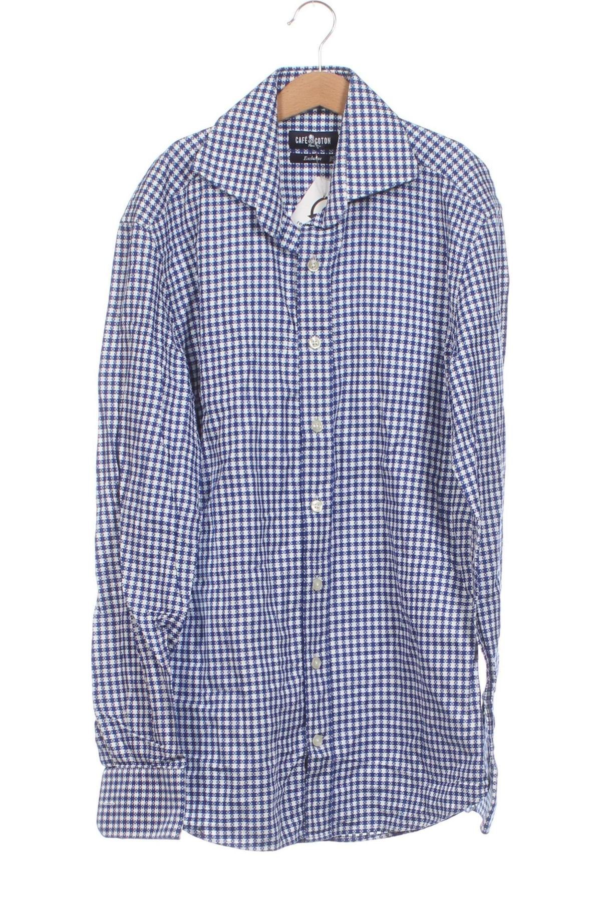Ανδρικό πουκάμισο Cafe Coton, Μέγεθος S, Χρώμα Πολύχρωμο, Τιμή 4,46 €