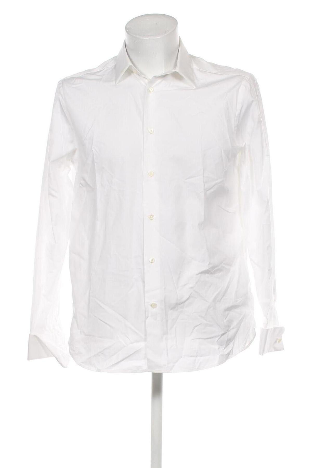 Ανδρικό πουκάμισο Faconnable, Μέγεθος M, Χρώμα Λευκό, Τιμή 49,18 €