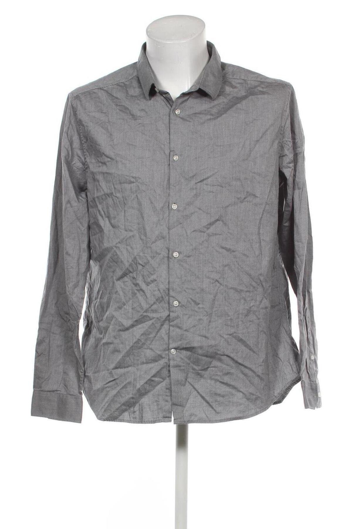 Ανδρικό πουκάμισο Kiabi, Μέγεθος XXL, Χρώμα Γκρί, Τιμή 17,94 €