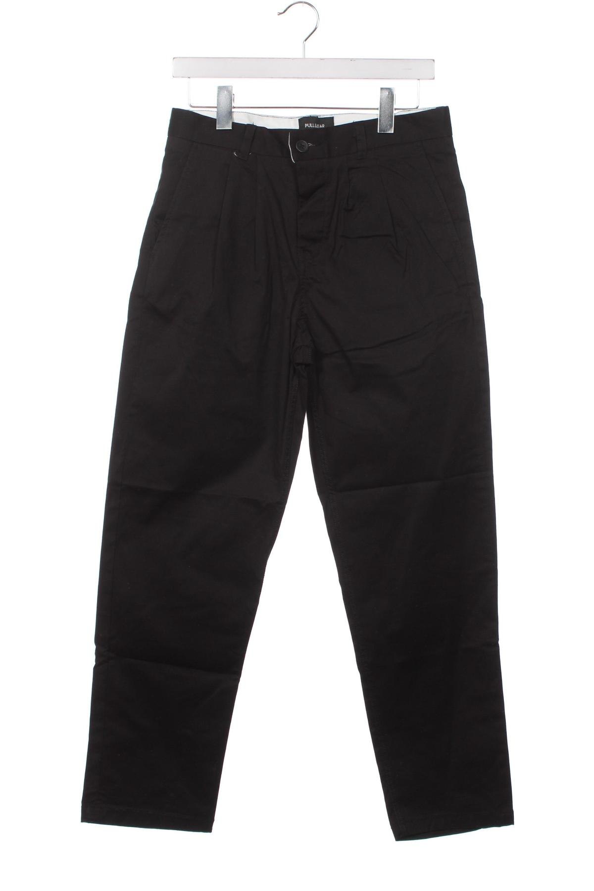 Ανδρικό παντελόνι Pull&Bear, Μέγεθος S, Χρώμα Μαύρο, Τιμή 23,71 €