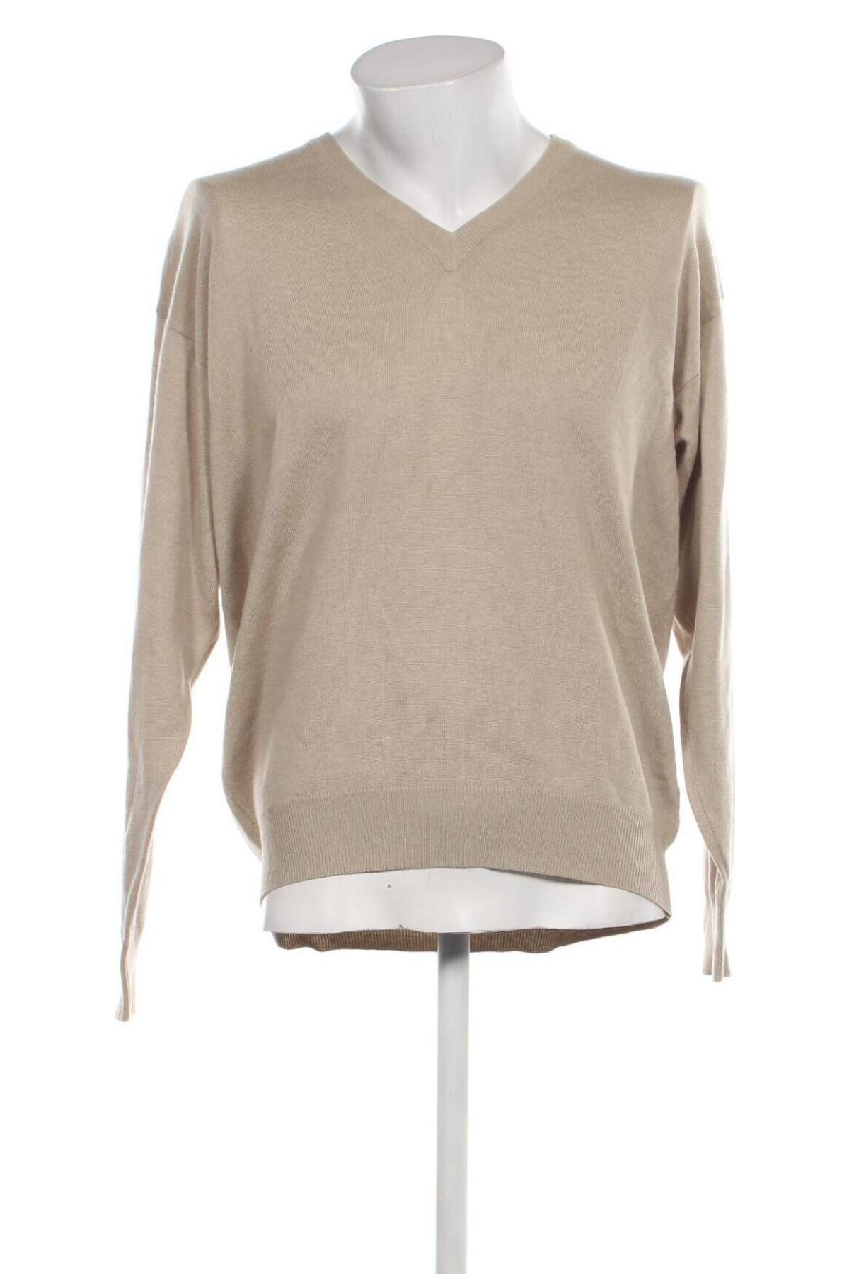 Ανδρικό πουλόβερ, Μέγεθος L, Χρώμα  Μπέζ, Τιμή 8,07 €