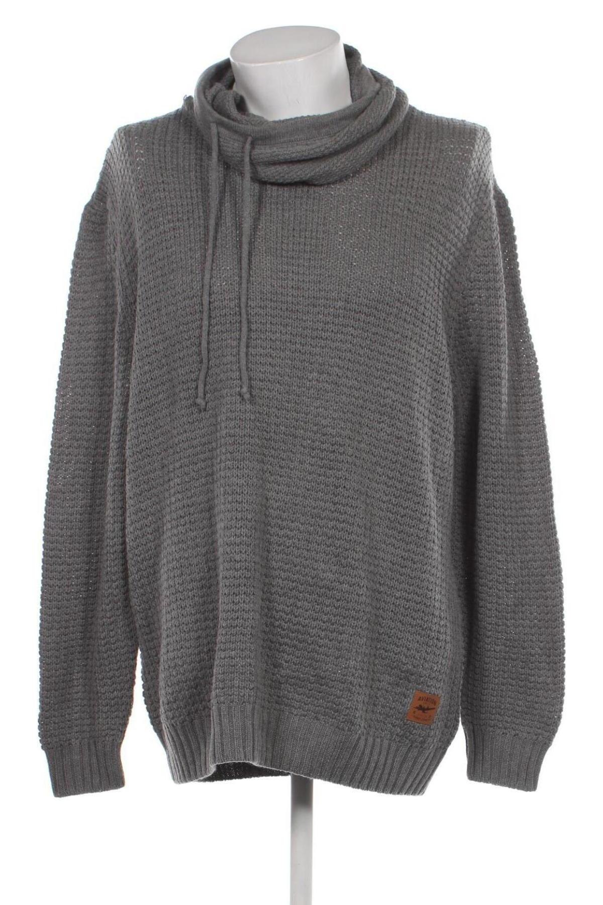 Мъжки пуловер John Baner, Размер XXL, Цвят Сив, Цена 13,92 лв.