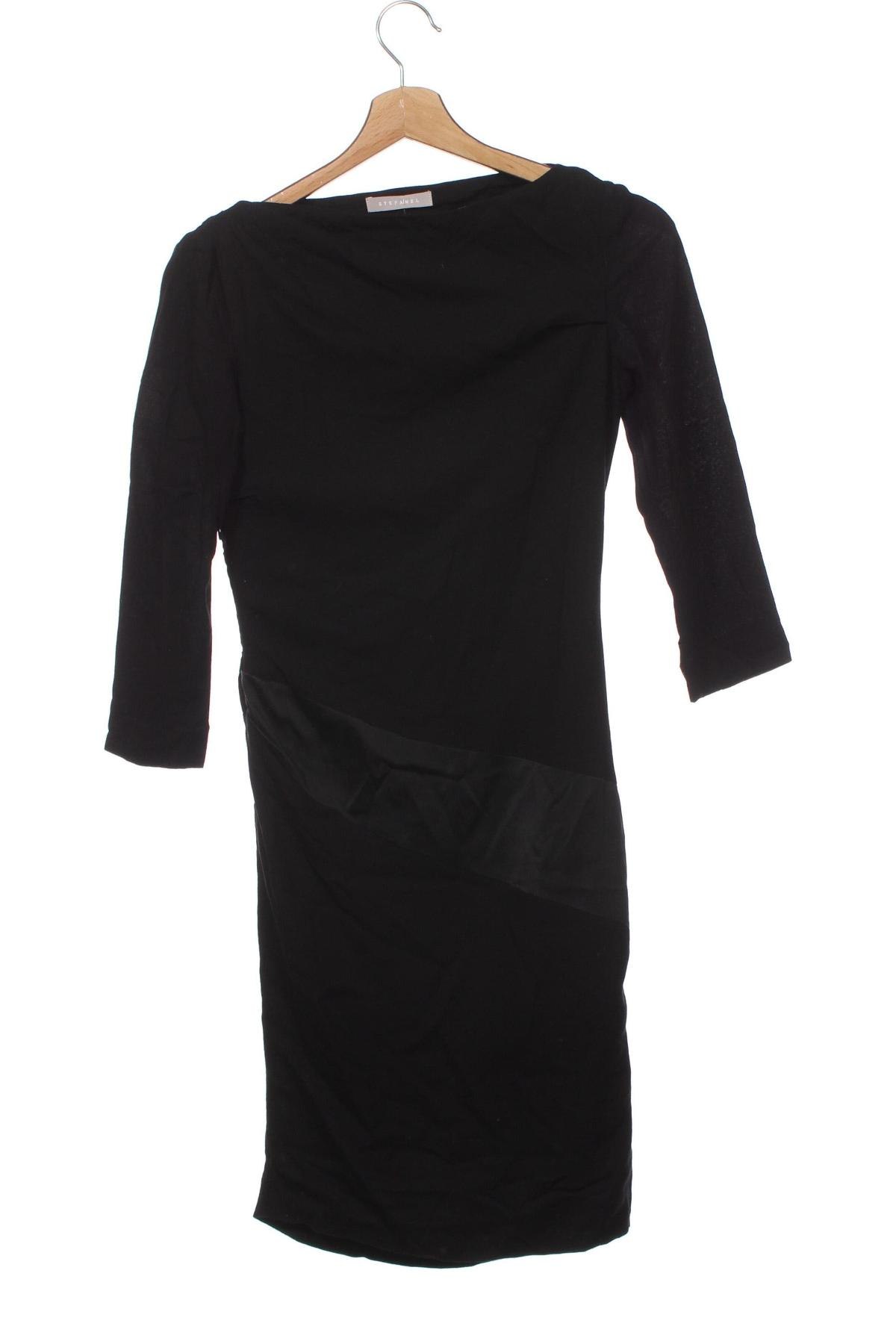 Kleid Stefanel, Größe XXS, Farbe Schwarz, Preis 8,41 €