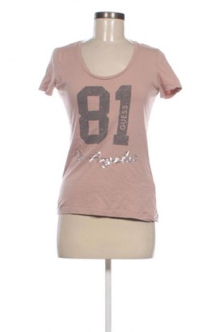 Γυναικείο t-shirt Guess, Μέγεθος M, Χρώμα  Μπέζ, Τιμή 16,37 €