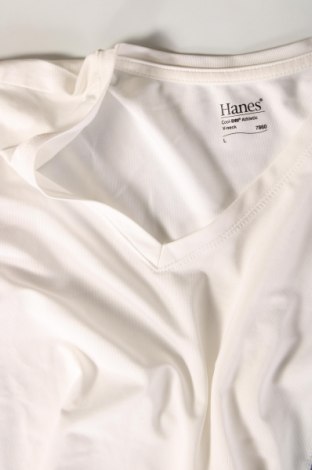 Γυναικείο t-shirt Hanes, Μέγεθος L, Χρώμα Λευκό, Τιμή 7,00 €