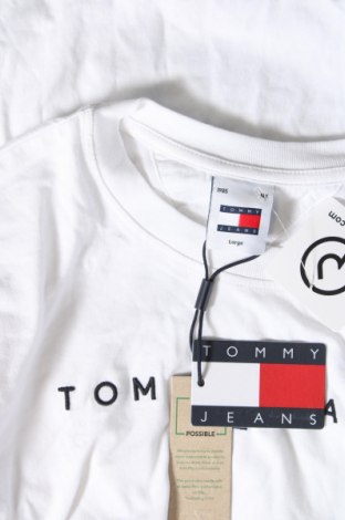 Γυναικείο t-shirt Tommy Jeans, Μέγεθος L, Χρώμα Λευκό, Τιμή 50,99 €