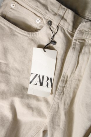 Дамски дънки Zara, Размер S, Цвят Екрю, Цена 62,49 лв.