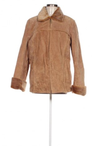 Damen Lederjacke TCM, Größe L, Farbe Beige, Preis 50,00 €