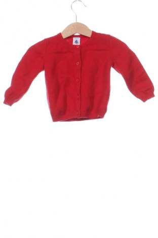 Kinder Strickjacke Petit Bateau, Größe 9-12m/ 74-80 cm, Farbe Rot, Preis 17,39 €