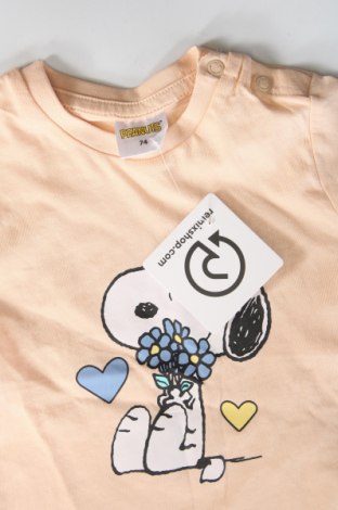 Dziecięcy T-shirt Peanuts, Rozmiar 6-9m/ 68-74 cm, Kolor Beżowy, Cena 23,00 zł