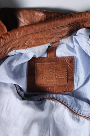 Ανδρικό δερμάτινο μπουφάν Massimo Dutti, Μέγεθος L, Χρώμα Καφέ, Τιμή 139,99 €