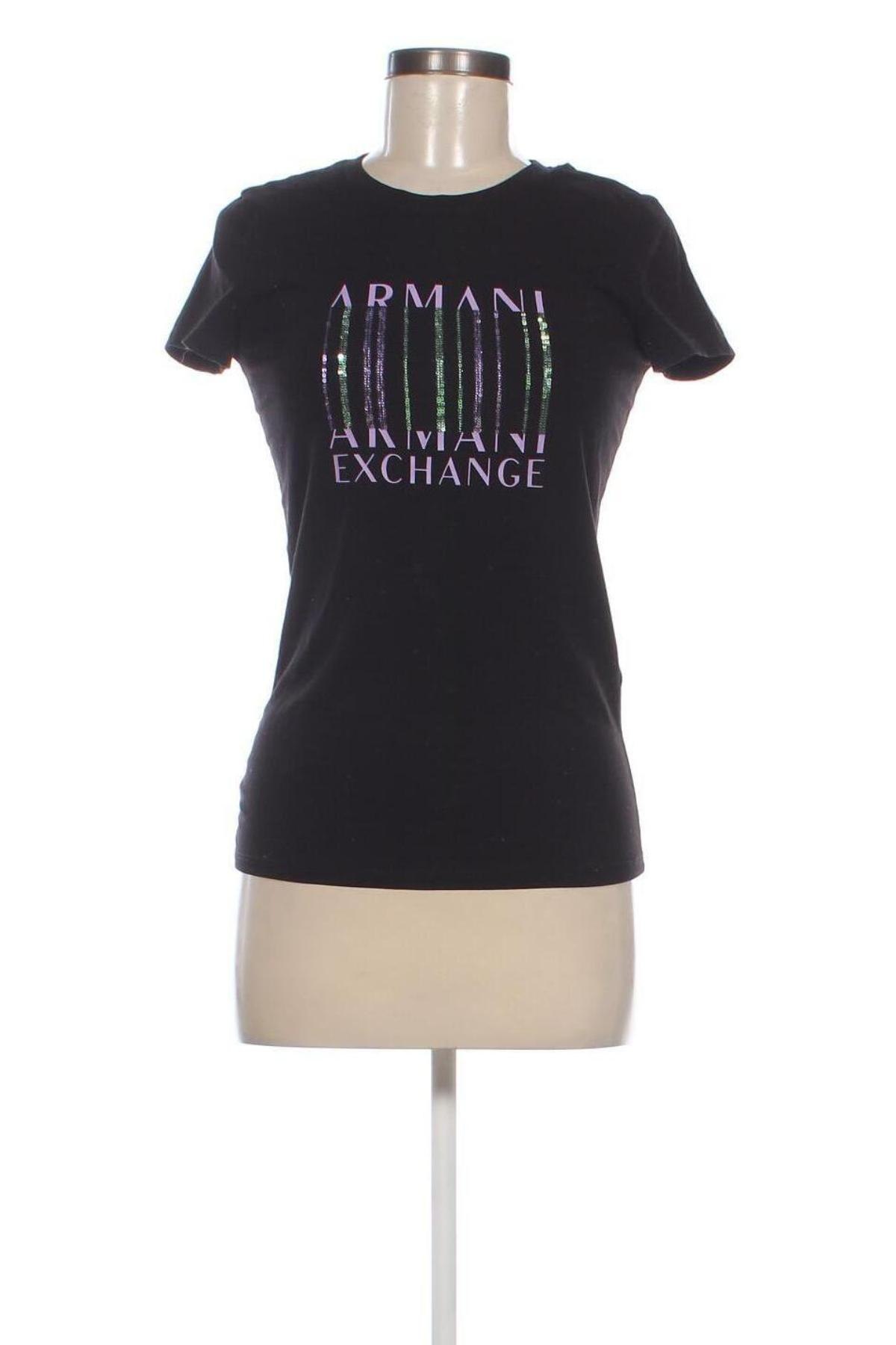 Γυναικείο t-shirt Armani Exchange, Μέγεθος S, Χρώμα Μαύρο, Τιμή 23,24 €