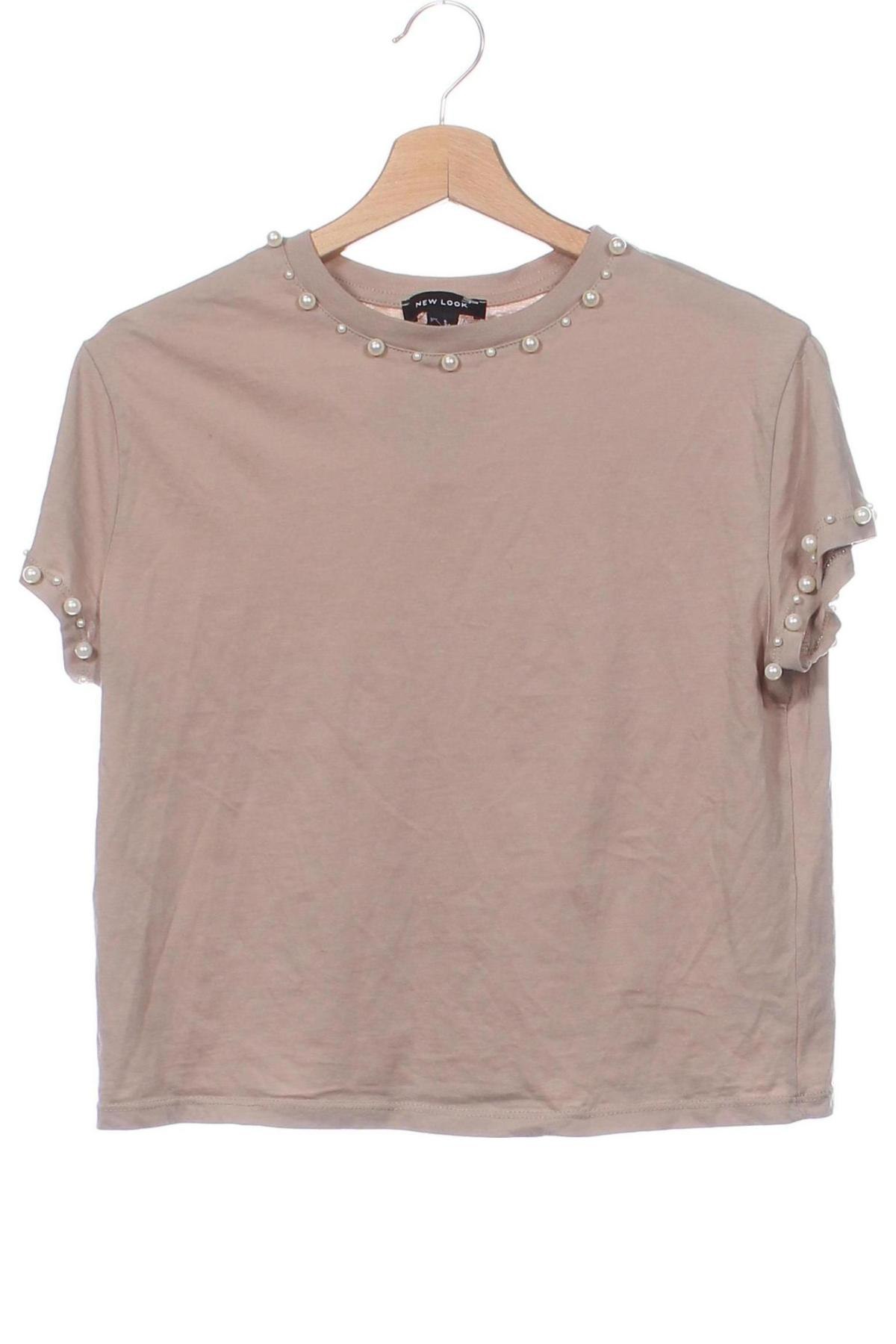 Damen Shirt New Look, Größe XS, Farbe Beige, Preis 9,72 €