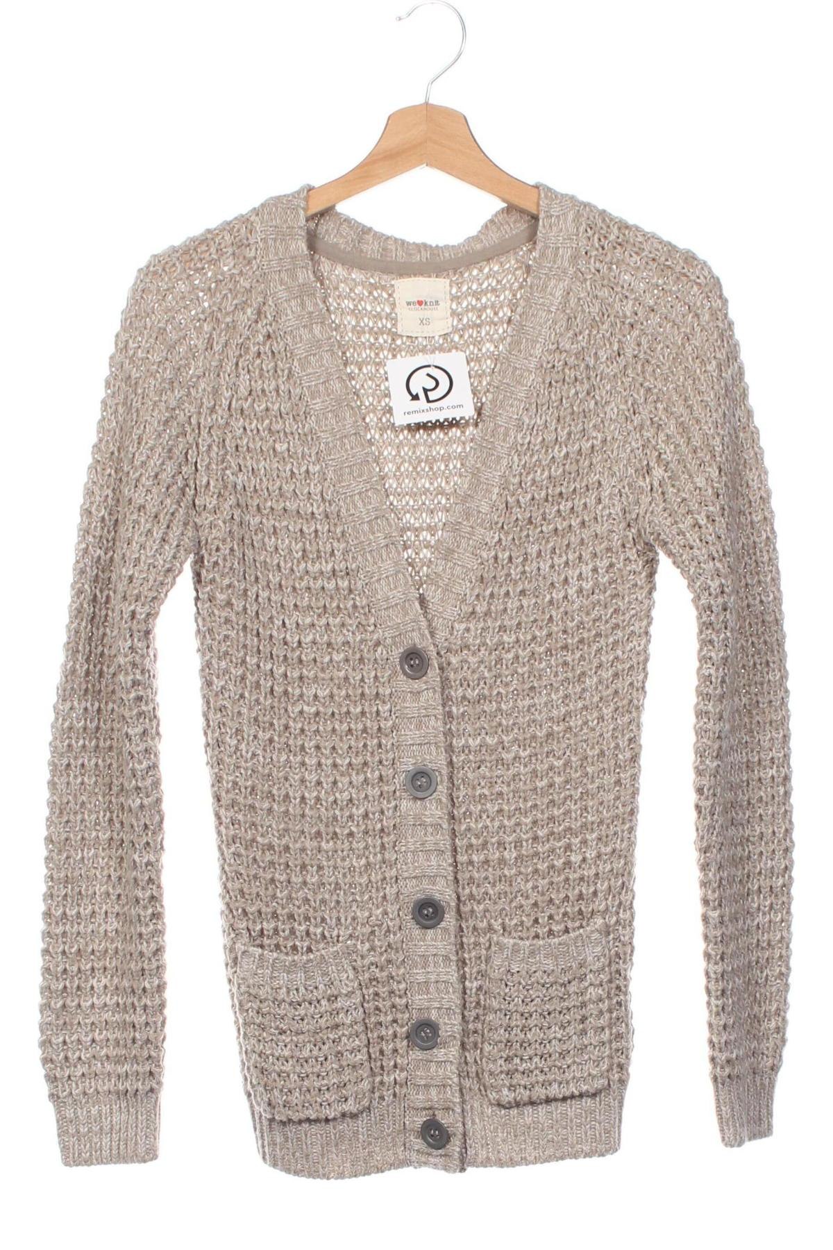 Damen Strickjacke Clockhouse, Größe XS, Farbe Beige, Preis 9,99 €