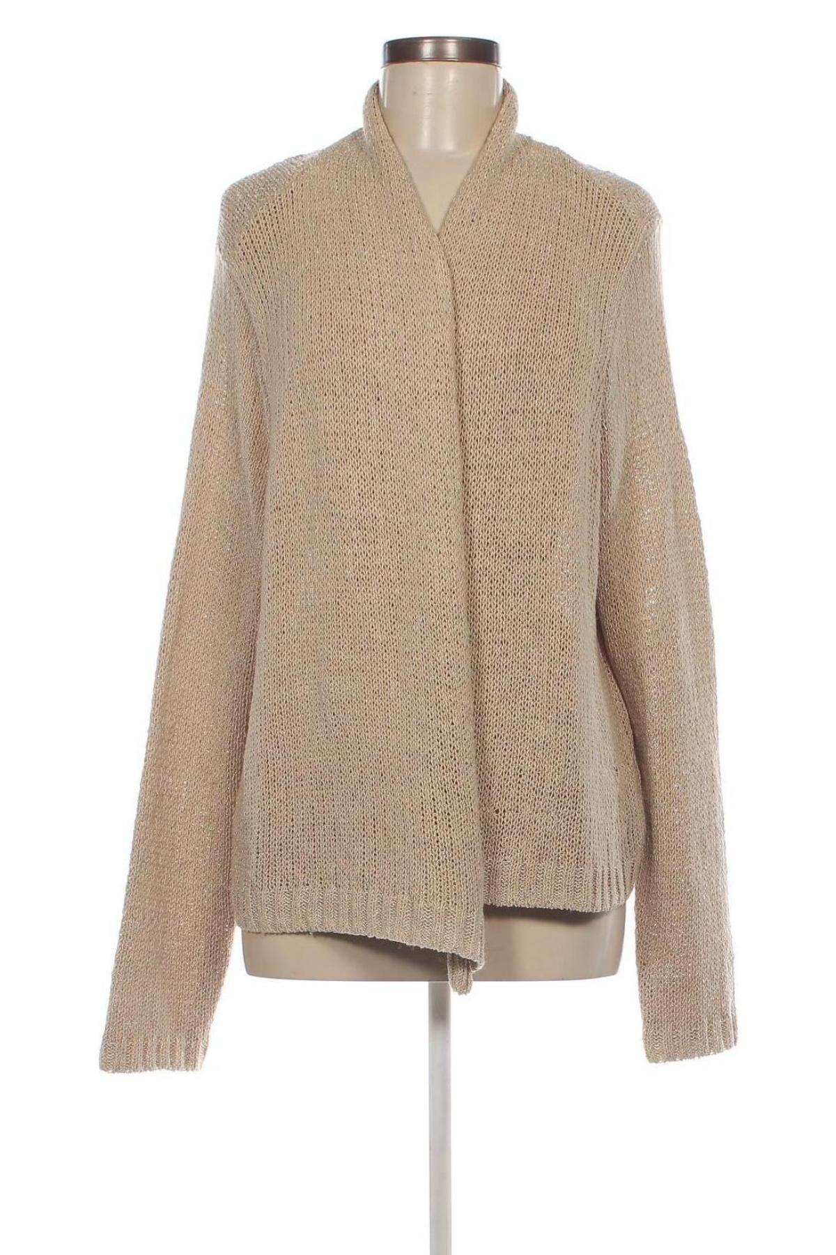 Damen Strickjacke Gina Laura, Größe XXL, Farbe Beige, Preis 12,99 €