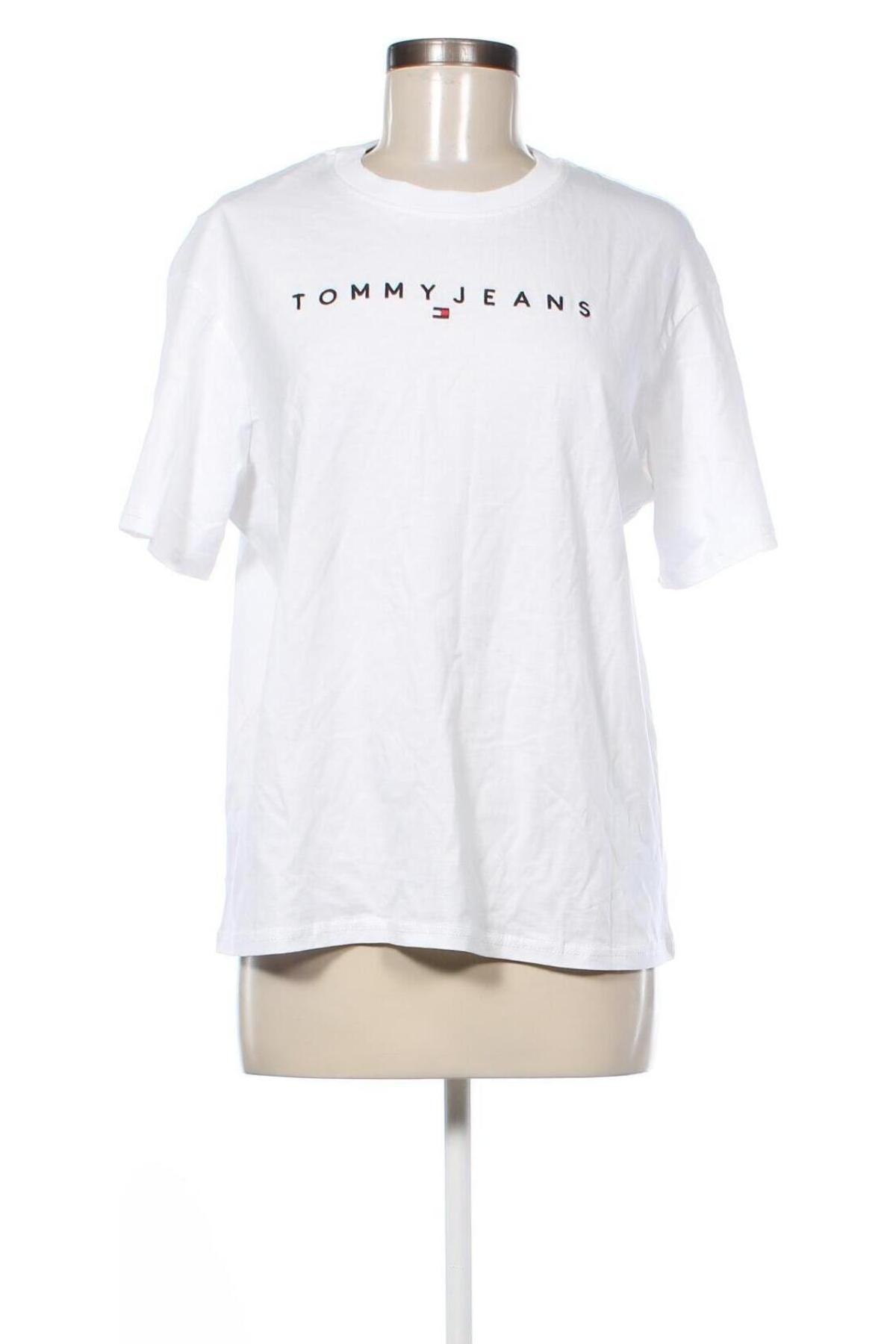 Γυναικείο t-shirt Tommy Jeans, Μέγεθος L, Χρώμα Λευκό, Τιμή 50,99 €