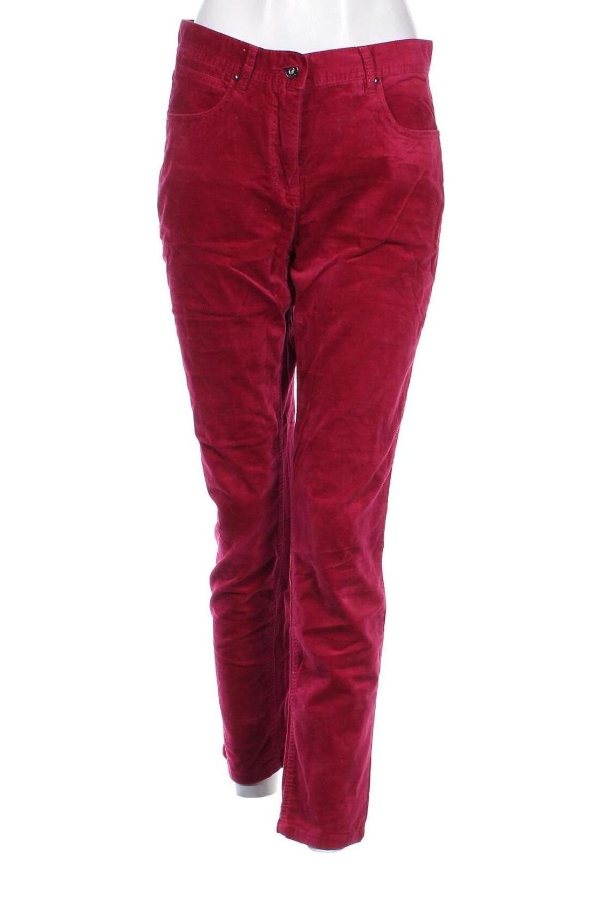 Pantaloni de velvet de femei Marco Pecci, Mărime S, Culoare Roșu, Preț 95,99 Lei