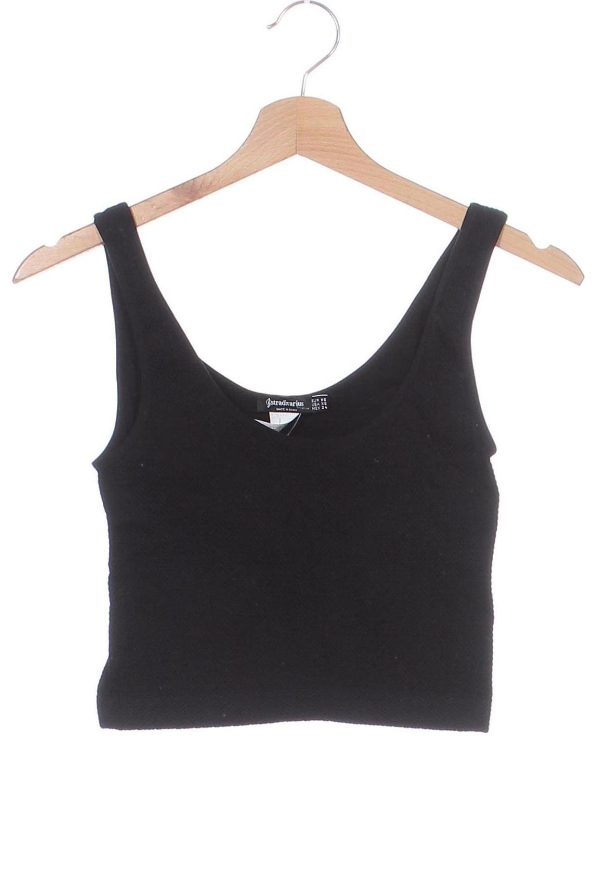 Damentop Stradivarius, Größe XS, Farbe Schwarz, Preis 9,00 €