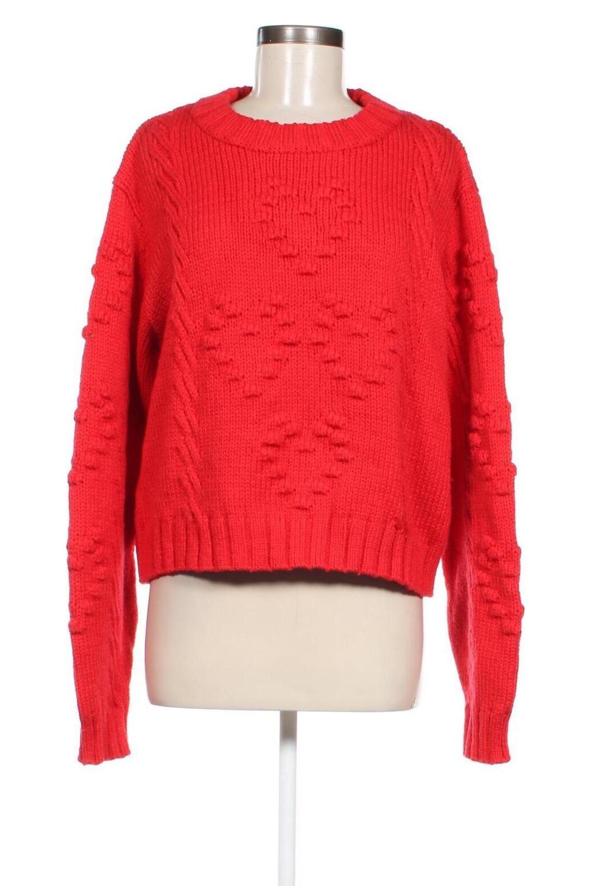 Damski sweter Monki, Rozmiar XL, Kolor Czerwony, Cena 33,99 zł