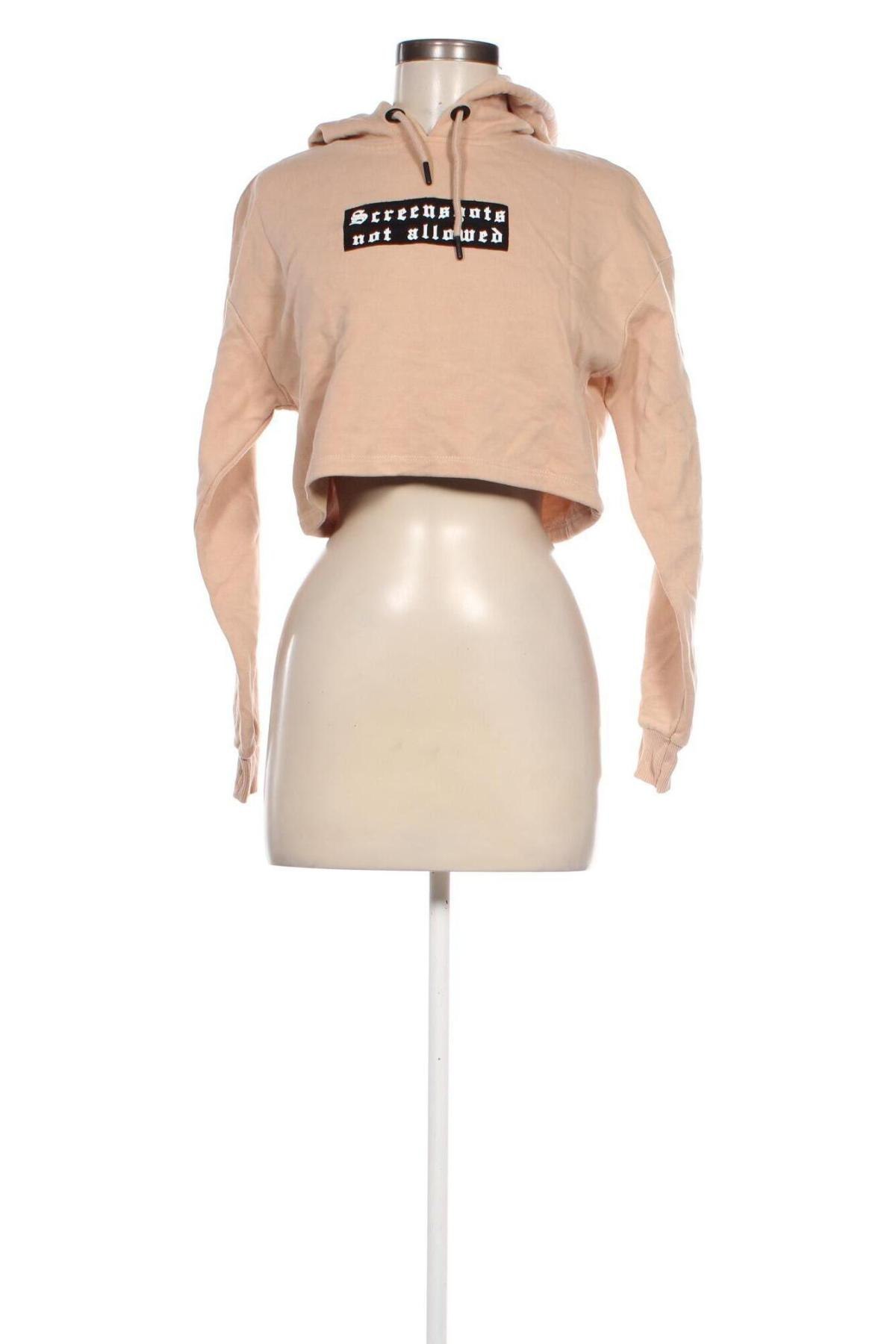 Damen Sweatshirt Bershka, Größe S, Farbe Beige, Preis 20,49 €