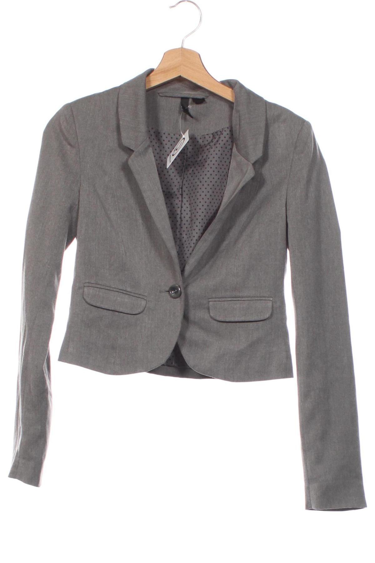 Damen Blazer H&M Divided, Größe XS, Farbe Grau, Preis 13,99 €