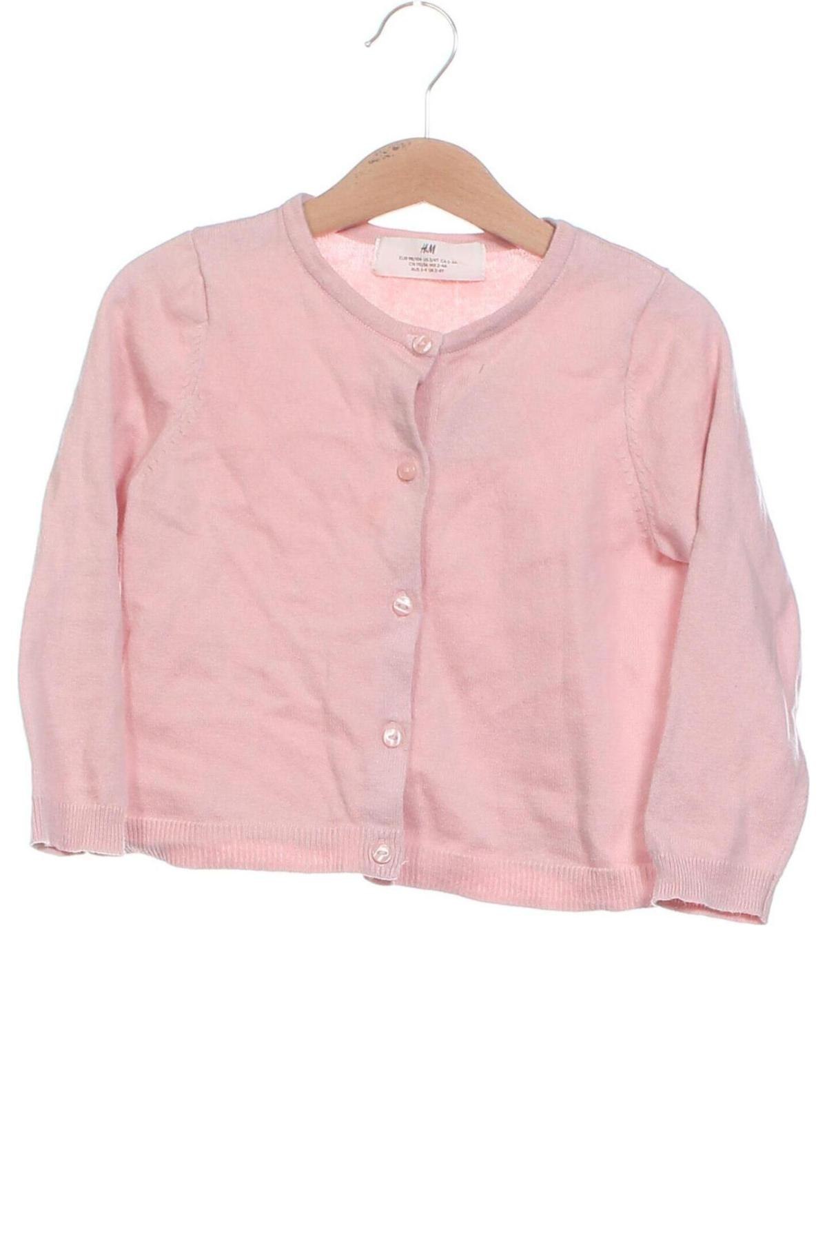 Kinder Strickjacke H&M, Größe 2-3y/ 98-104 cm, Farbe Rosa, Preis 5,99 €