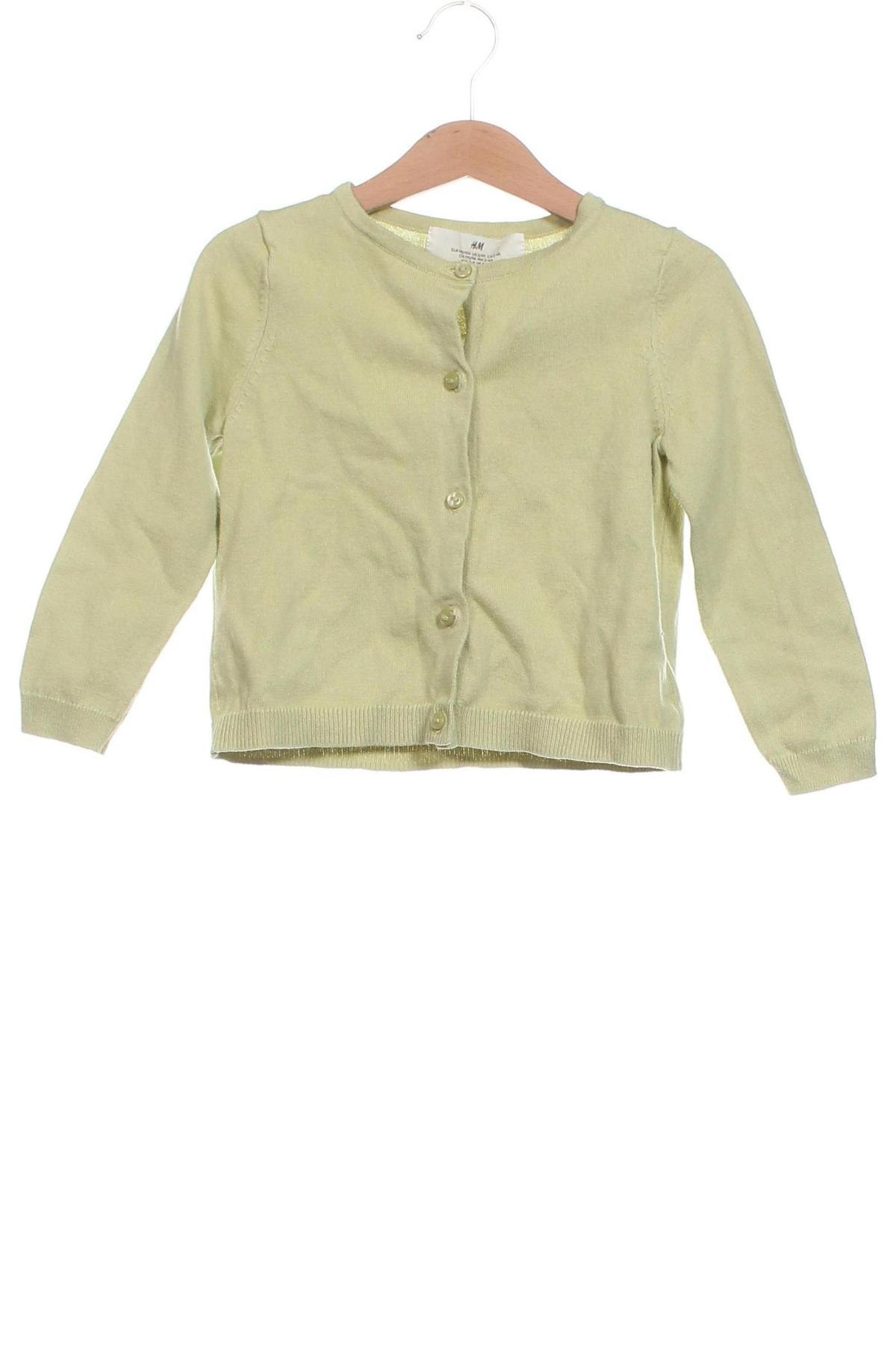 Kinder Strickjacke H&M, Größe 2-3y/ 98-104 cm, Farbe Grün, Preis 5,99 €