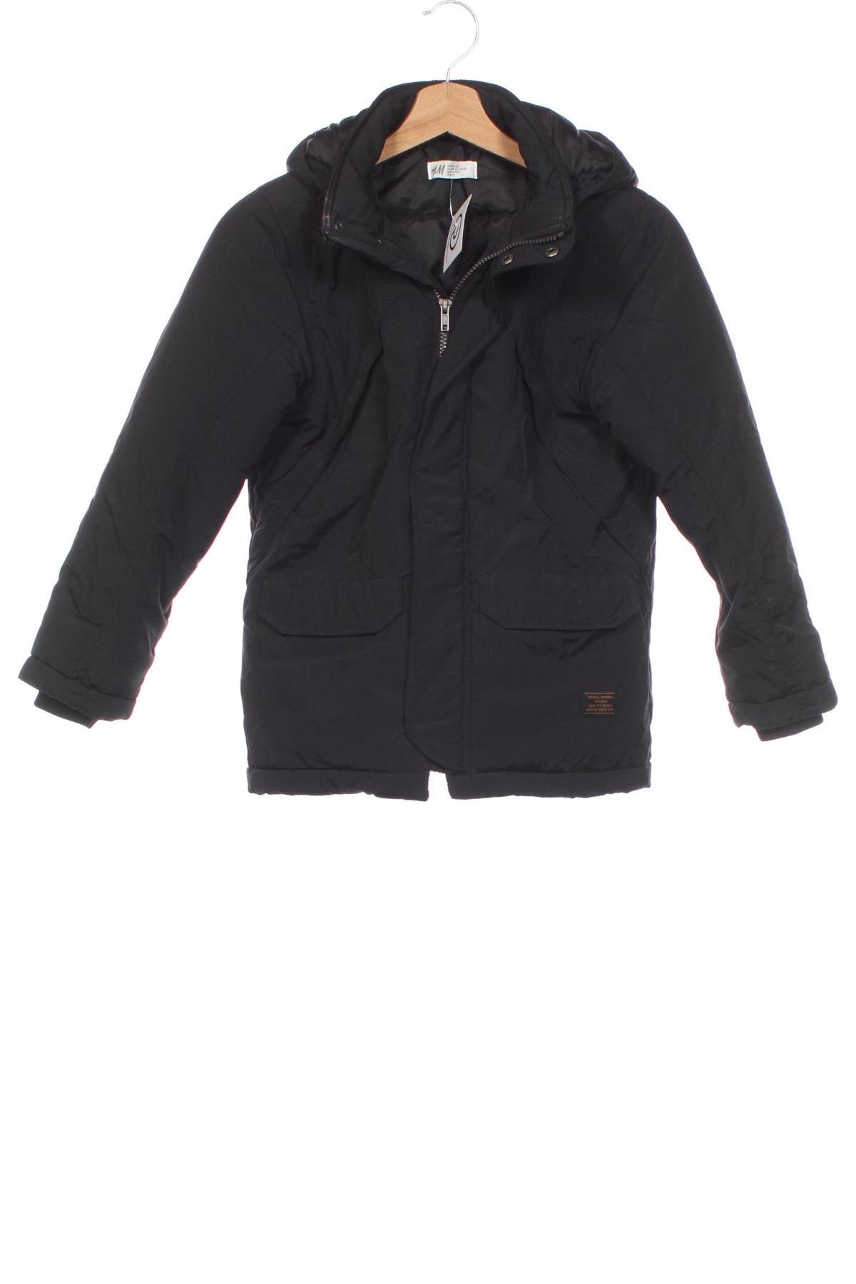 Kinderjacke H&M, Größe 7-8y/ 128-134 cm, Farbe Schwarz, Preis € 30,20